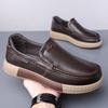 New High Quality Men's Slip On Black Brown Loafter Leisure Leather Platform Shoes Male Sneakers Tenis Masculino Zapatos Hombre