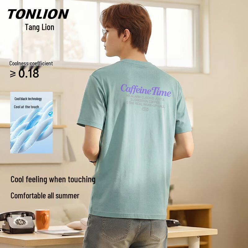 

TonLion Men s Ice Cotton Casual Short Sleeve T-Shirt XL