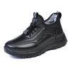 Women's Plus Size Warm Fleece Lined Winter Boots, New Thickened Leather Cotton Shoes, Soft Sole Snow Boots for Middle-Aged and Elderly Women
