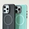 Honeycomb Grid Mesh Cooling for Magsafe Case for 16 17 Pro Max 15 14 13 12 11 Alloy Lens Bracket Wireless Charging Cover