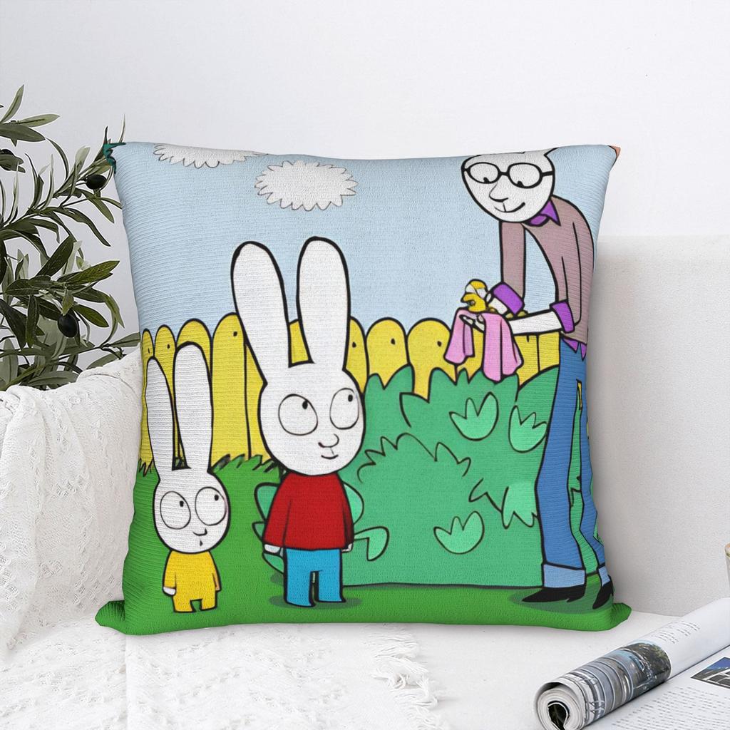 Simons Super Rabbit Yeah Square Pillow Case Polyester Cushions for Sofa Awesome Pillowcover Home Decor