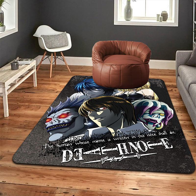 Death Note Rug Floor Mat for Living Room or Bedroom Soft and Comfortable Carpet a Gift for Birthday and Holiday.