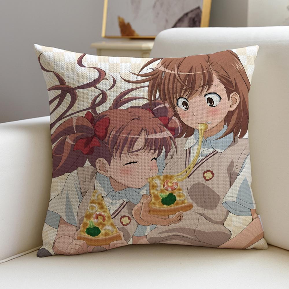 Certain Scientific RailgunS Cushion Cover Breathable and skinfriendly linen pillowcase square removable and washable cushion