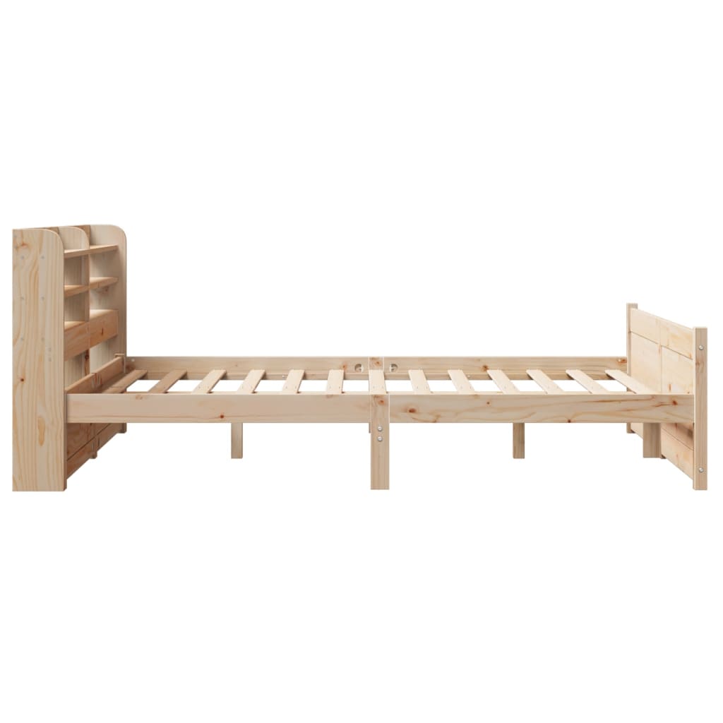 Wooden Bed Frame with Headboard Without Mattress 135 X 190 Cm
