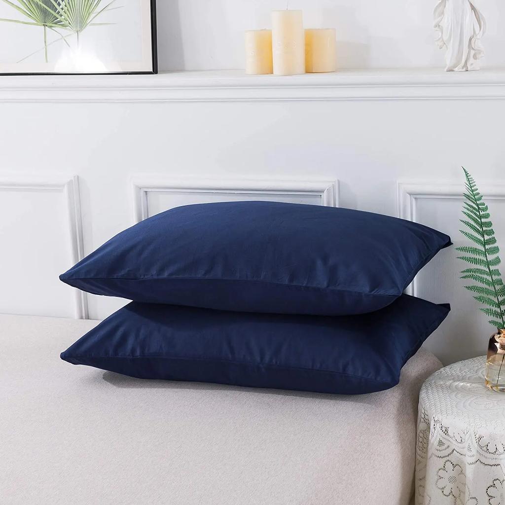 2 Pack Microfiber Pillow Cases Soft Envelope Closure Wrinkle Resistant Washable Pillow Covers