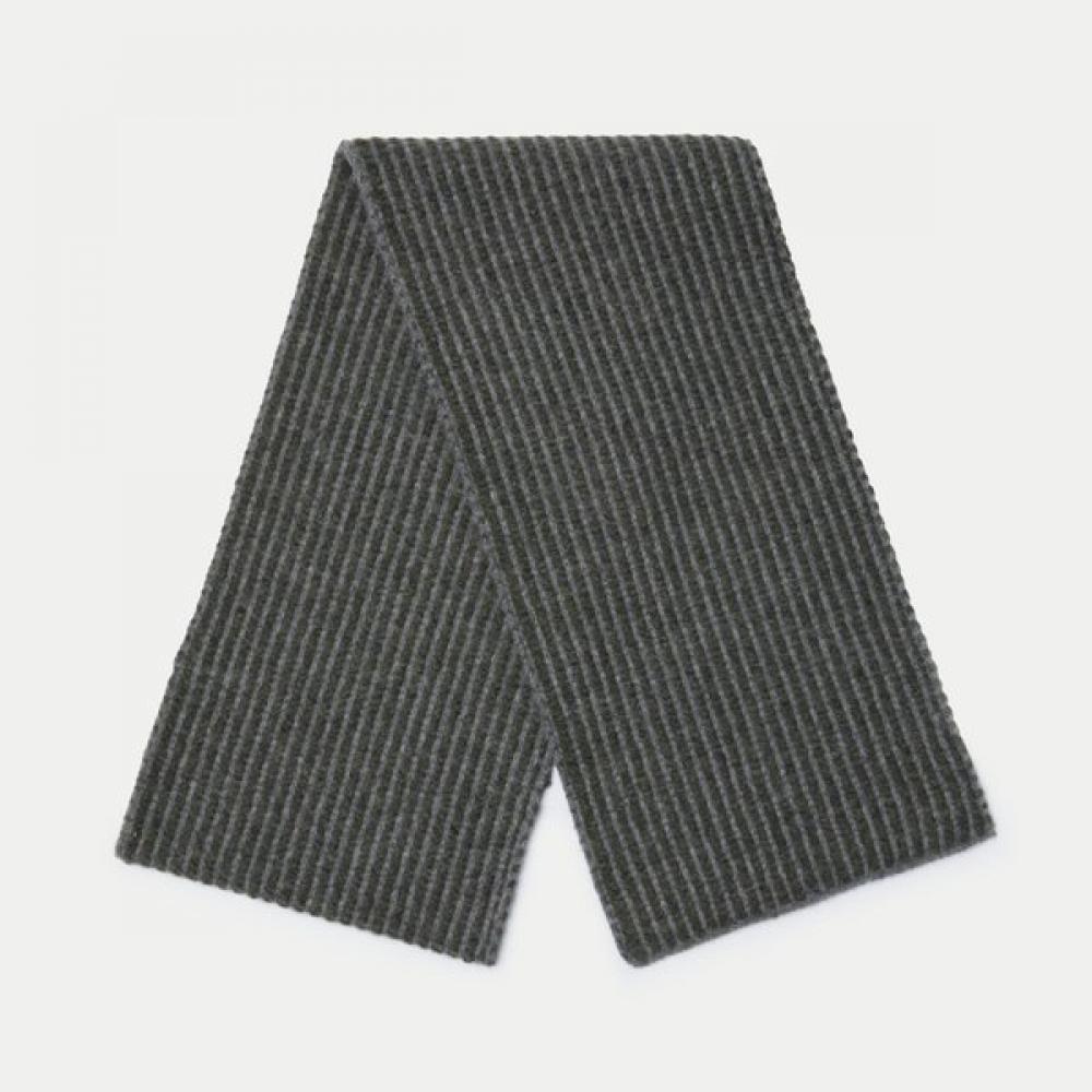 Series Two Tone Slit Knit Scarf  Ssajx25641gyx 