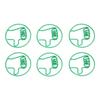 100Pcs Cute Paper Clips Green Thumb Up Style Anti Slip Strong Clamping Fancy Paperclips for Working Study Home