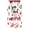 Halloween Horror Bloody Handprint Static Window Clings for Indoor Party Decorations