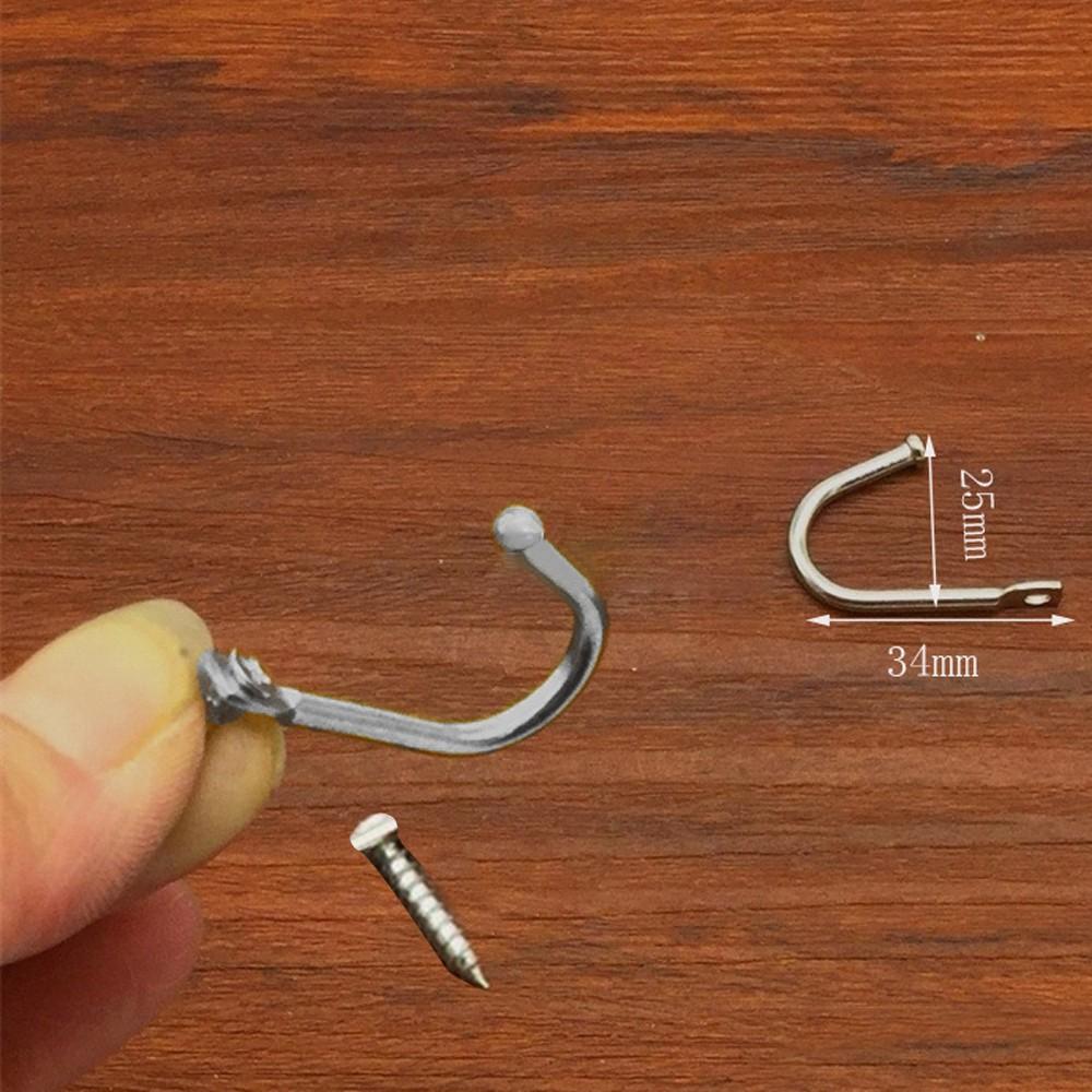 

Rack Hooks 34*25mm Accessories Clothes Key Bag Mini Screw In Door Hanger