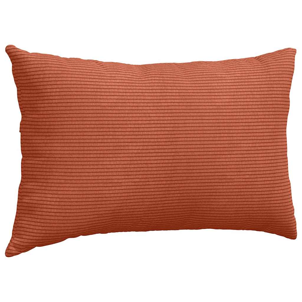Sofa Cushions 2 Pieces Red Orange 50 x 30 cm Corduroy Fabric