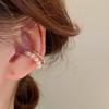 1pc Double Layer Twisted Faux Pearl C-Shaped Ear Clip