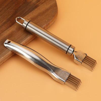 304 Stainless Steel Scallion and Onion Shredder Tool for Cutting, Flowering, and Texturing.