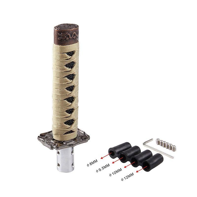 

Меч Универсальная Самурайская Ручка Переключения Передач Шифтер Катана Металл Черно-красный 15см Jdm Gold Black