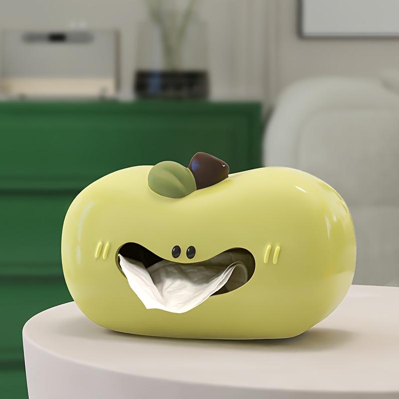 

1 шт. Керамический держатель для салфеток в форме яблока Милый и необычный дизайн красного яблока с зелеными листьями, Забавный акцент домашнего декора для гостиной, кухни или офиса