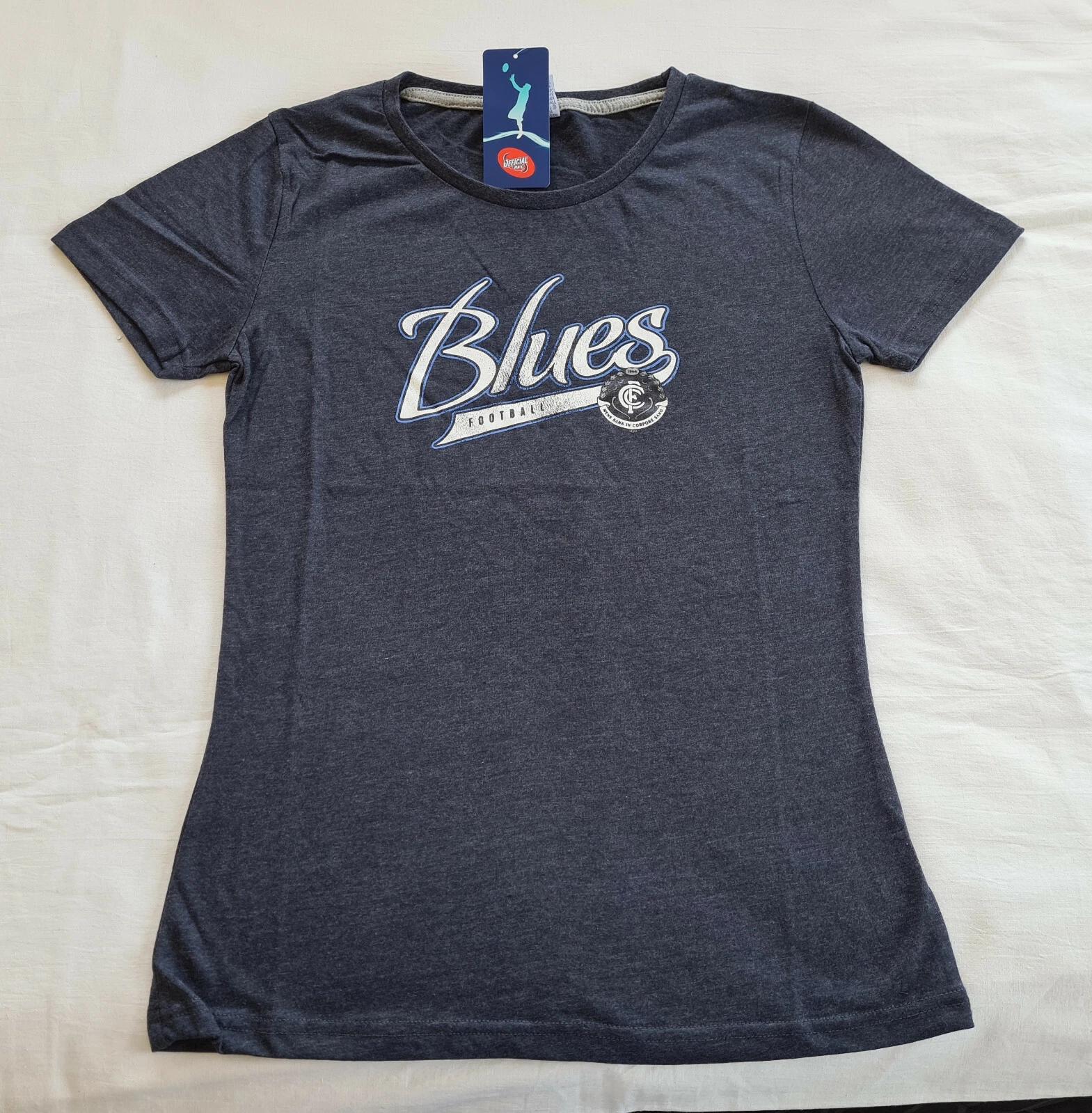

Carlton Blues AFL AF5916 W16 Женская футболка с принтом, короткий рукав, размер 8, новая 2XL