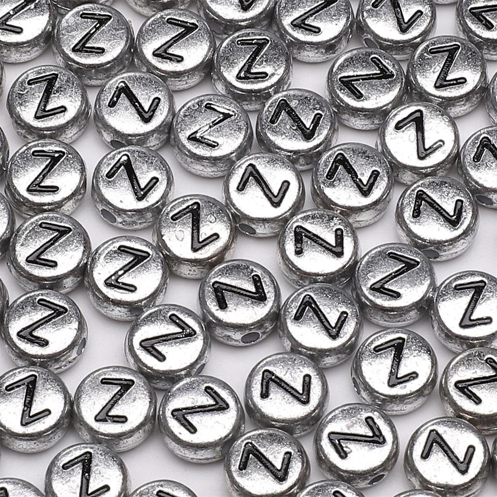 50Pcs Acrylic English Letter Beads For DIY Necklace Bracelet Earrings Jewelry Making Craft Accessories