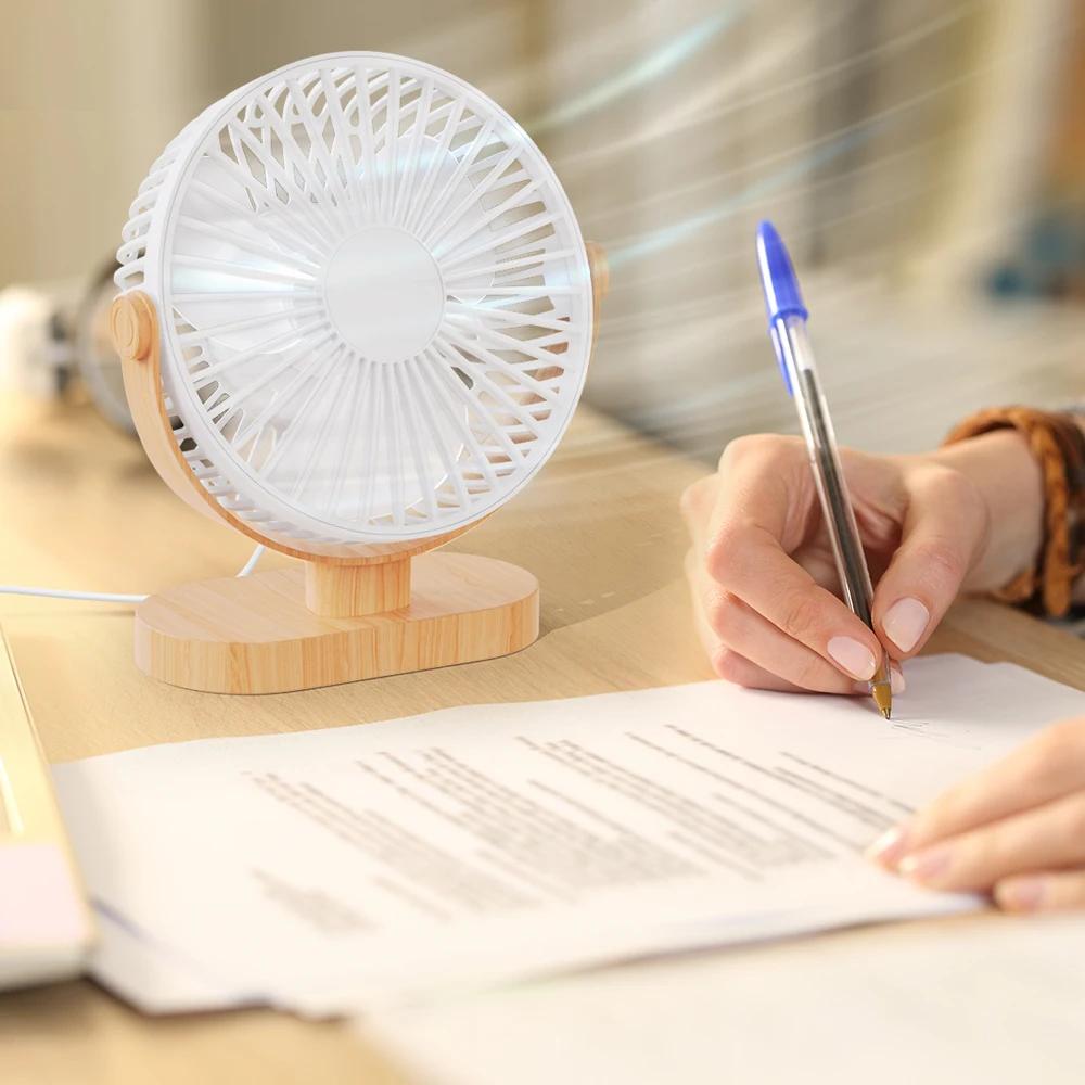 6.5 Inch USB Small Desk Fan 3 Speeds Quiet Portable Desktop Table Fan 360° Adjustment Mini Fan for Home Office Car Outdoor