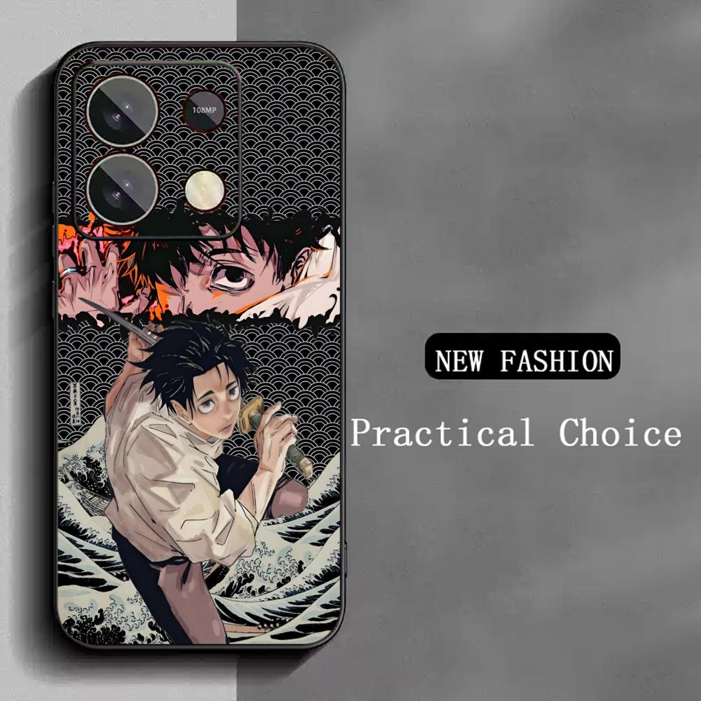 Okkotsu yuta cool anime man poster Phone Case For Redmi Note 14 13 12 11 Pro Plus S 5G 14C A3 Soft Black Phone Cover