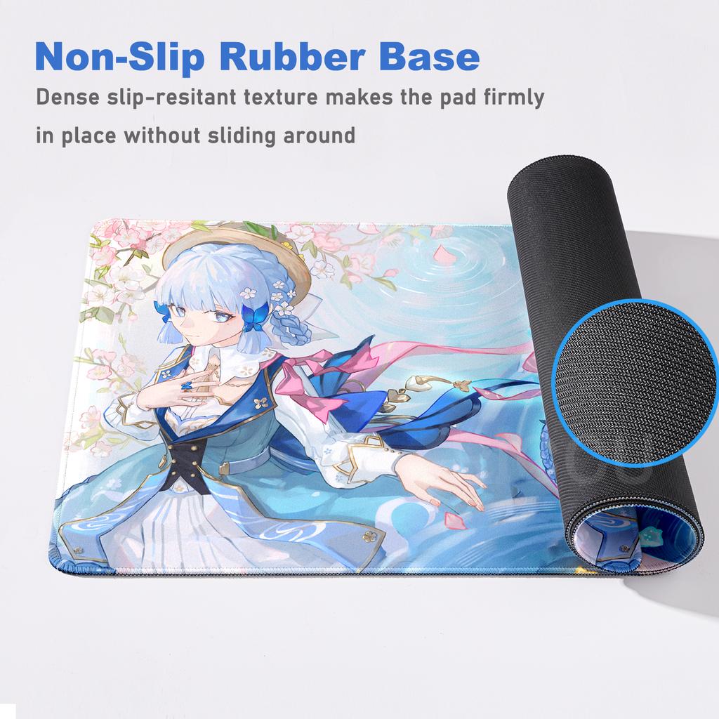 Cute Anime Girl XXL Desk Mat Genshin Impact Kamisato Ayaka Mouse Pad Gaming Keyboard Mousepad PC Accessories HD E-Sports Playpad