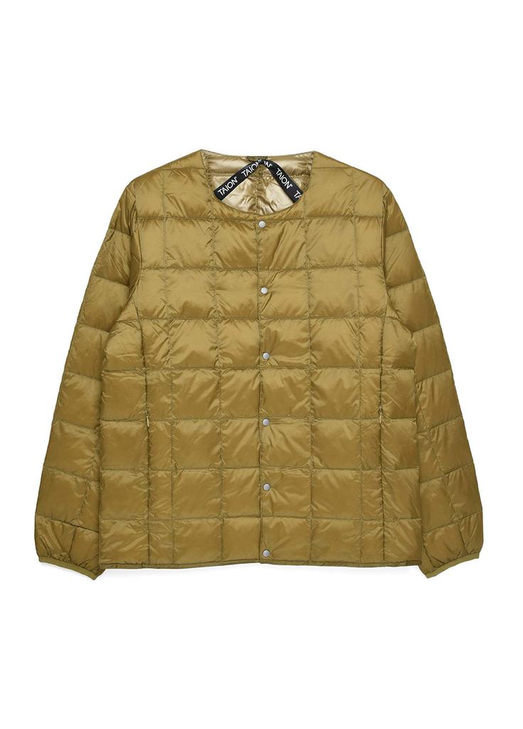 Crew Neck Button Inner Down Jacket Men's (TAION-104)