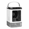 Mini Air Conditioner: 4-in-1 Portable Evaporative Cooler with 900ML Tank - 4 Speeds 2 Mist Modes 7 Color LED Light Rechargeable Personal Cooling