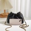 High-End Fashion Versatile Shoulder Messenger Bag Large-Capacity Chain Portable Women'S Bag New Niche Pleated Cloud Bag