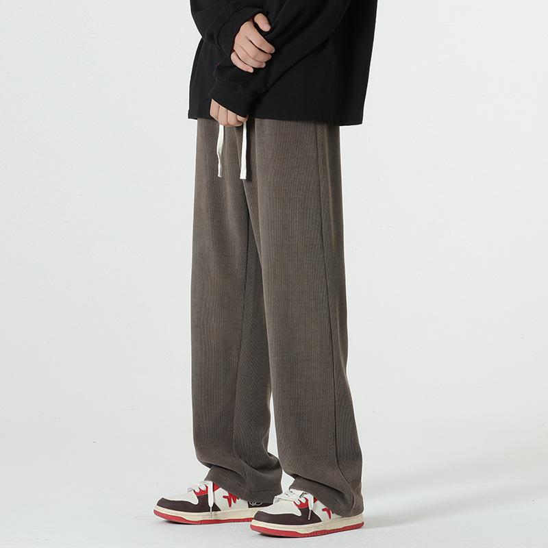 

Casual Pants Men s Autumn and Winter Velvet Korean Version Loose and Versatile Straight Men s Pants 4XL