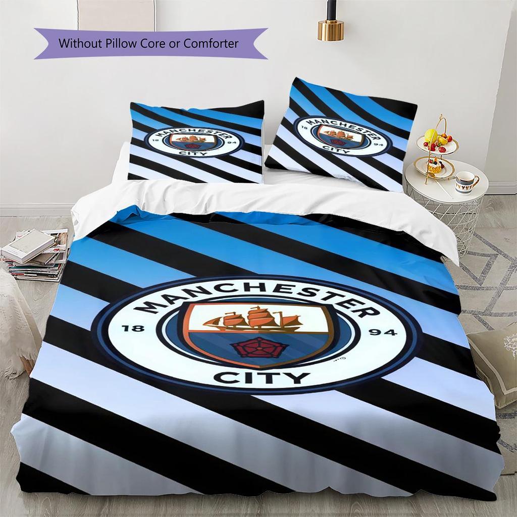 City Team Bedding Quilt Set Quilt Cover Pillowcase Home Decoration Birthday Gift (1 * Duvet Cover + 2 * Pillowcase, Without Core)