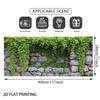 2D Rustic Boulder Wall Hanging Vine Garden Photo Background
