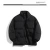 Mens Loose Thick Solid Waterproof Stand Collar Winter Cotton Puffer Jacket