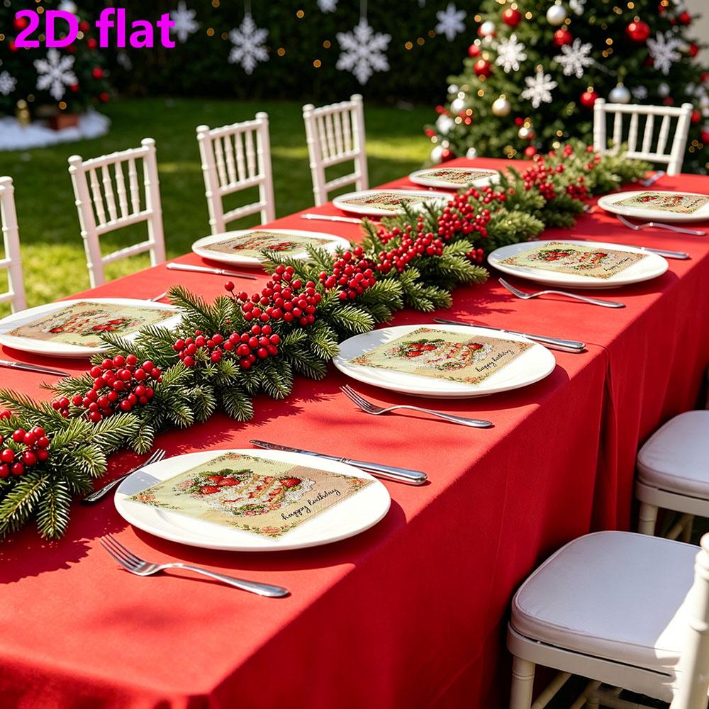 20pcs Disposable Napkins with Cake Pattern Print for Wedding,Parties,and Daily Use for Thanksgiving Fall Christmas Table Decoration