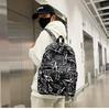 Schoolbag Korean version of the new large-capacity trend graffiti original style schoolbag, junior high school student, high school student, college 
