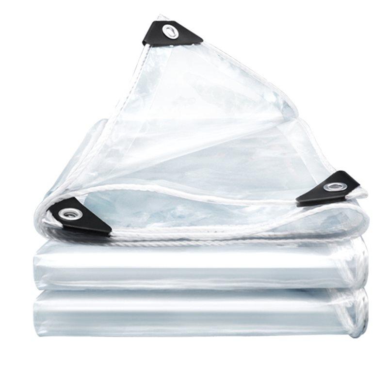 Premium-Clear PVC Tarpaulin Transparent Waterproof Balcony Tarp Garden Plants Cover Rainproof Material