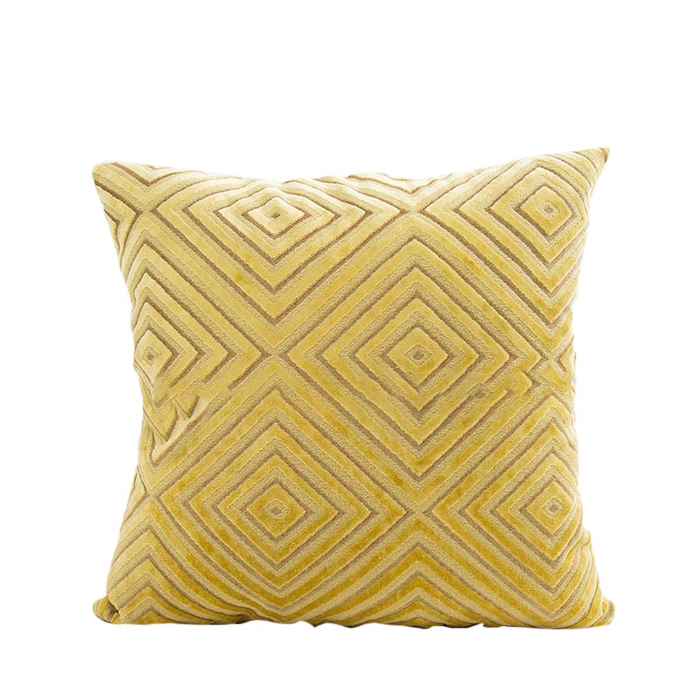 Flocking Geometric Strips Pattern Throw Pillow Cover without Filling Home Decoration