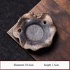 Vintage gold-plated glazed coaster Tea cup holder Thermal insulation pad tea pad Coarse pottery dish Kung Fu tea set accessories