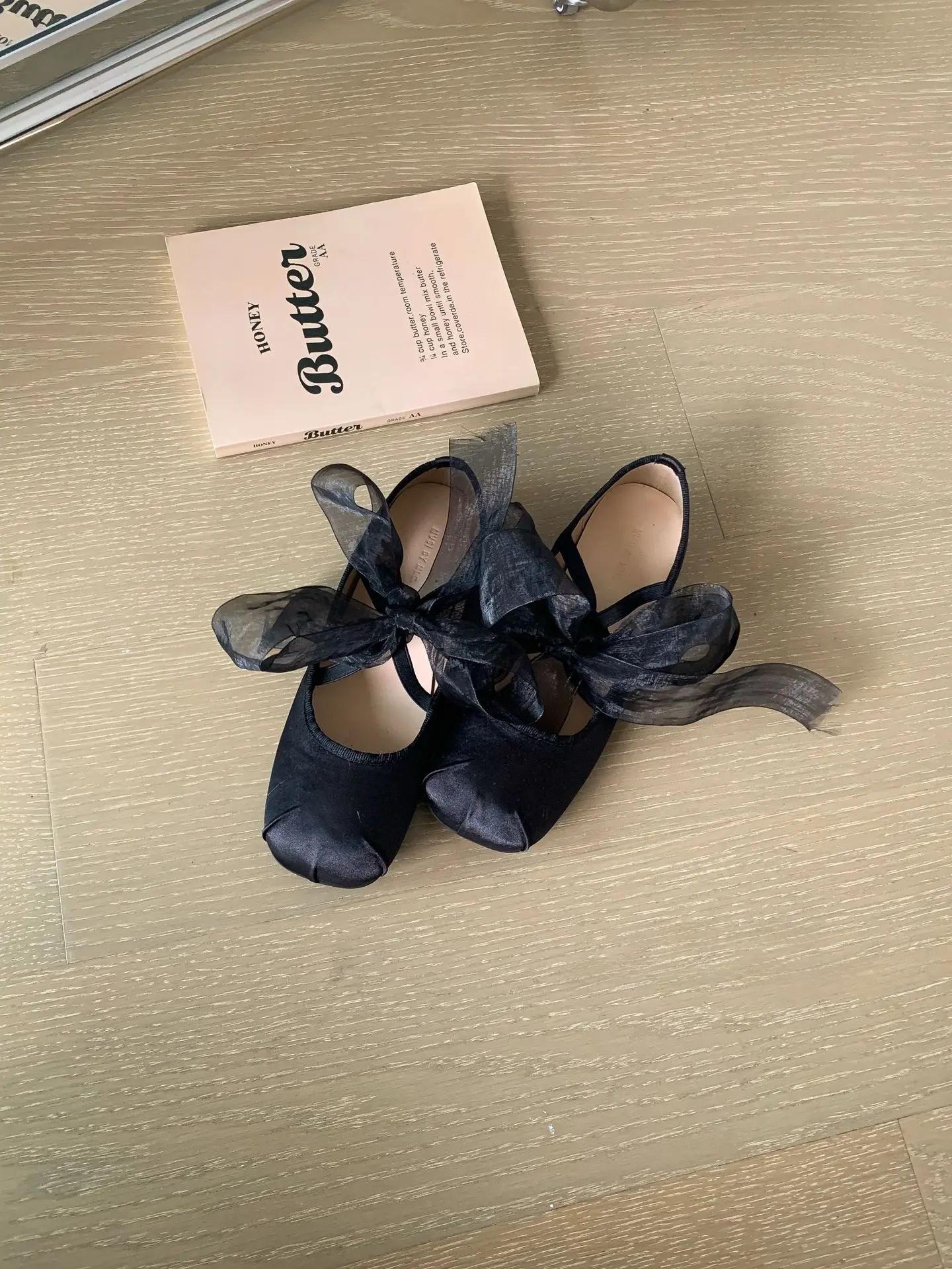 

Fashion Retro Square Head Mary Jane Shoes Women s French Elegant Silk Lace Slip-On Chunky Heel Evening Shoes Summer Season Low Heel 35