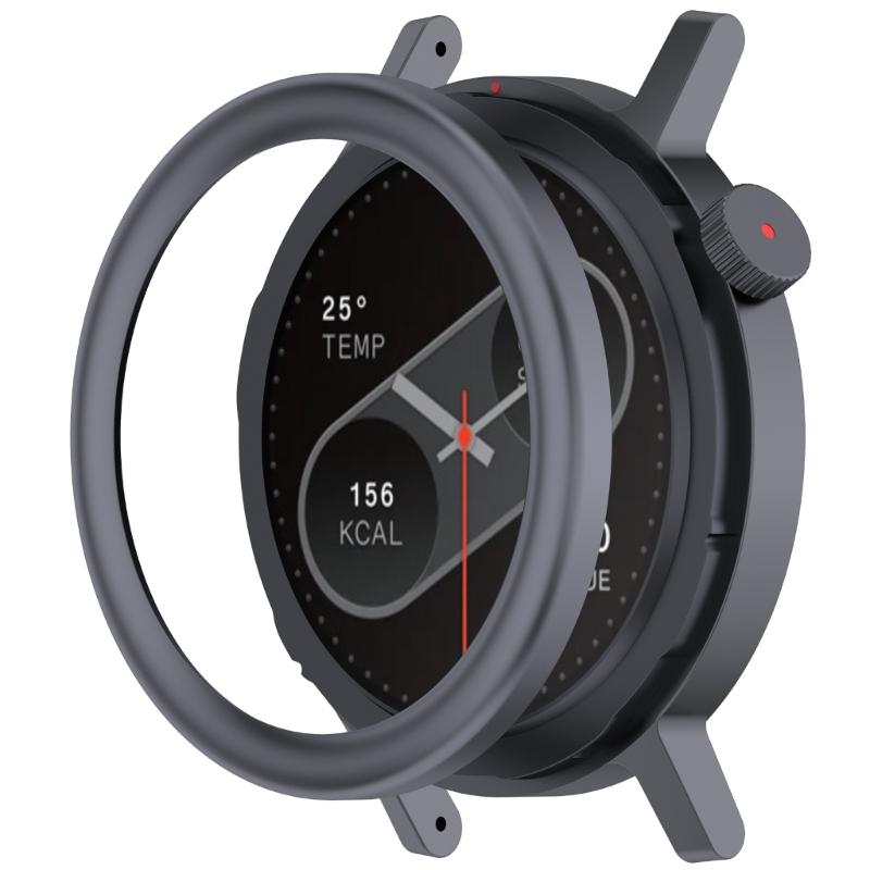 Aluminum Alloy Watch Frame With Reinforced Glass Screen Guard for CMF Watch P2 Smartwatch Scratch Resistance