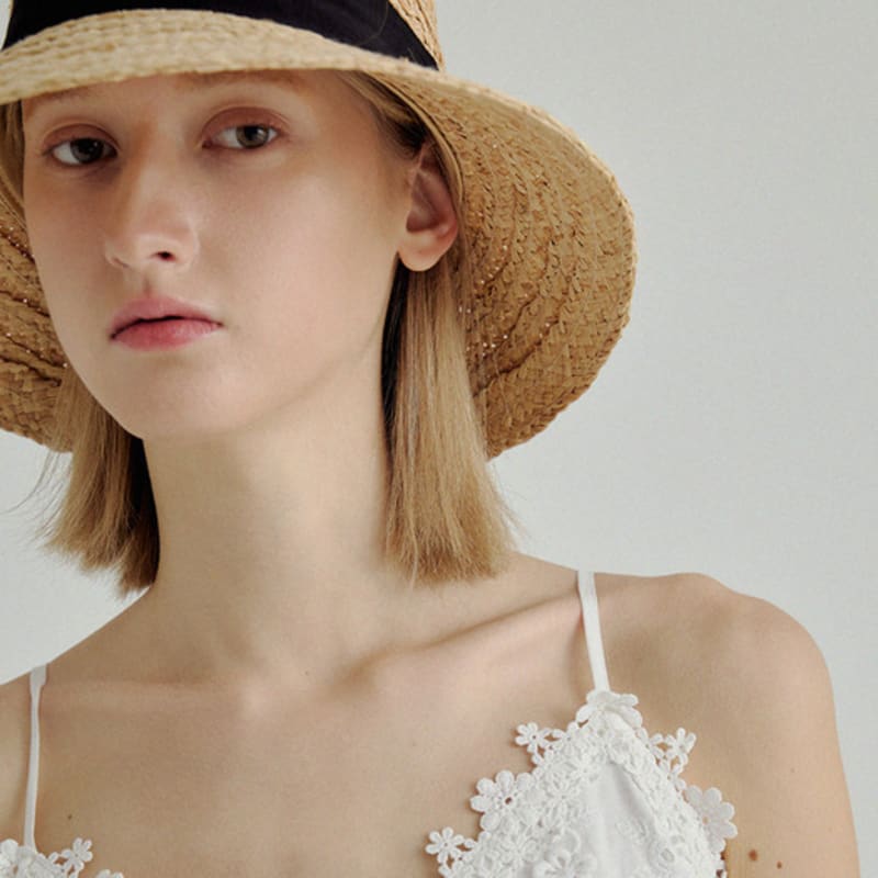 Marchen Raiden raffia floppy hat