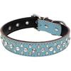 (blau) Strass Hundehalsband, Verstellbares Funkelndes Kristallbesetztes Leder Hundehalsband Für Kleine Bis Mittlere Hunde (s, Schwarz)
