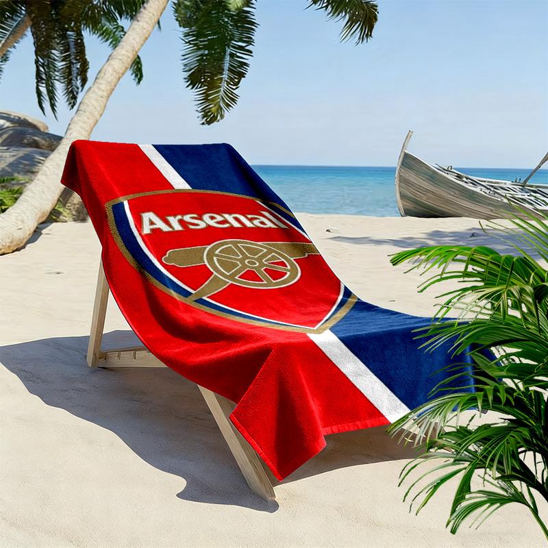 Asciugamano da Spiaggia con Stampa Arsenal Football Club, Asciugamano Grande Morbido ad Asciugatura Rapida per Spiaggia Campeggio Nuoto