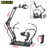 NEWACALOX Magnetic Soldering Helping Hands Third Hand Heavy Duty Base Welding Work Station Hot Air Gun Holder for Solder Repair