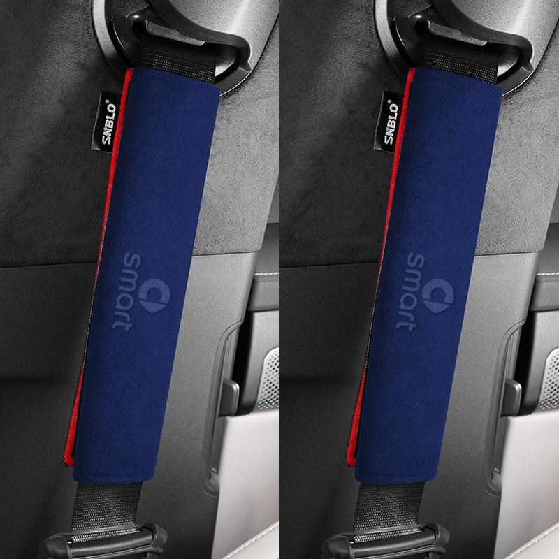 2 uds alta calidad cinturón de seguridad de coche protección hombrera cubierta para Smart 451 brabus Smart 453 fortwo forfour