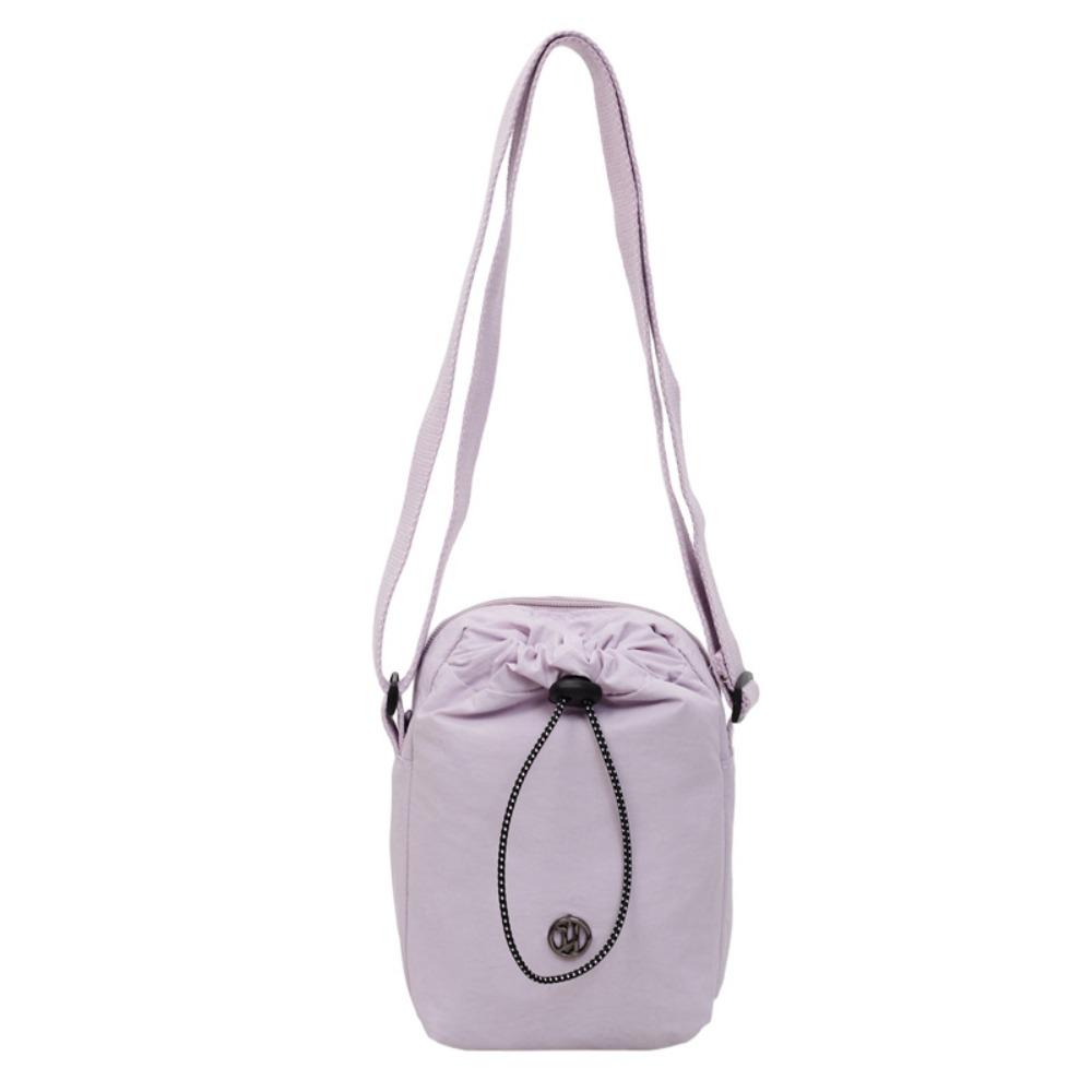 Nylon Rope Nylon Shoulder Bag Solid Color Water Bottle Pouch Drawstring Crossbody Bag  Daily