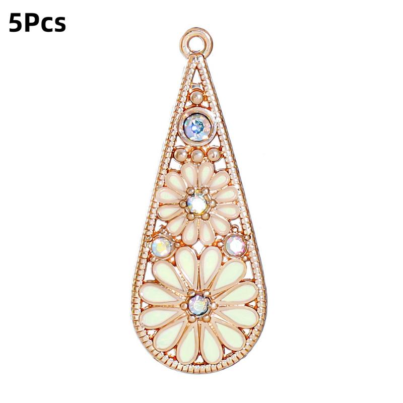 5Pcs Bohemia Enameling Teardrop Pendants For Women Diy Earrings Necklaces Pendants Charms Making Jewelry Accessories