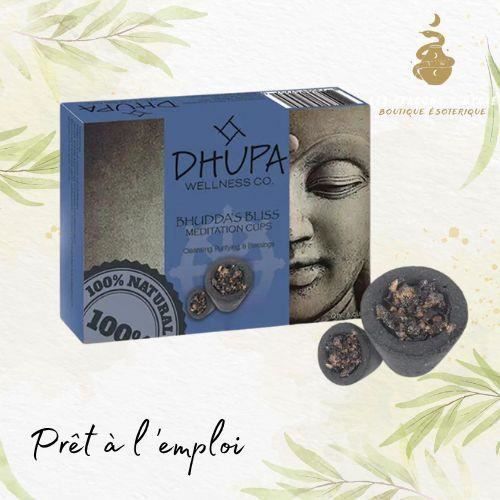 Boîte Dhupa d'encens naturel Buddhas Bliss avec 6 tasses