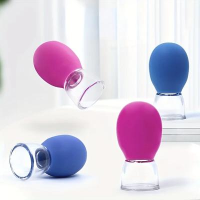 Mini Silikon Gesichtsmassage-Becher: Abnehmbares Massagegerät für Gesicht, Körper, Augen, Wangen  Ohne Alkohol, Batterielos, Einfache Bedienung