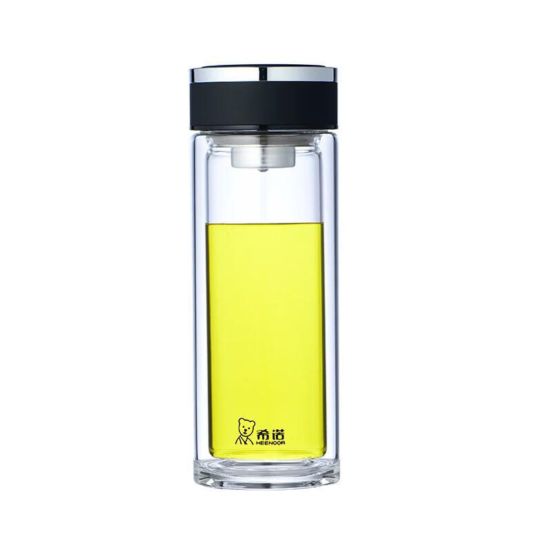 

Heenoor 310ml Double-Wall Glass Tea Tumbler with Infuser