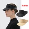 2026 Neue Mode Harte Raffia-Gras Leere Oberseite Handgefertigt Buchstabe Sonnenhut Sommer Strand Sonnenschutzhut Klassisches Designer Viosr Kappe