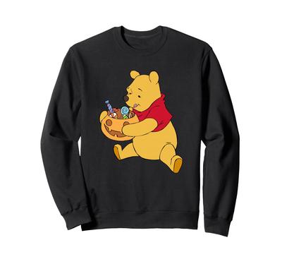 Disney Winnie the Pooh Halloween Pumpkin Candy Bowl Sweatshirt