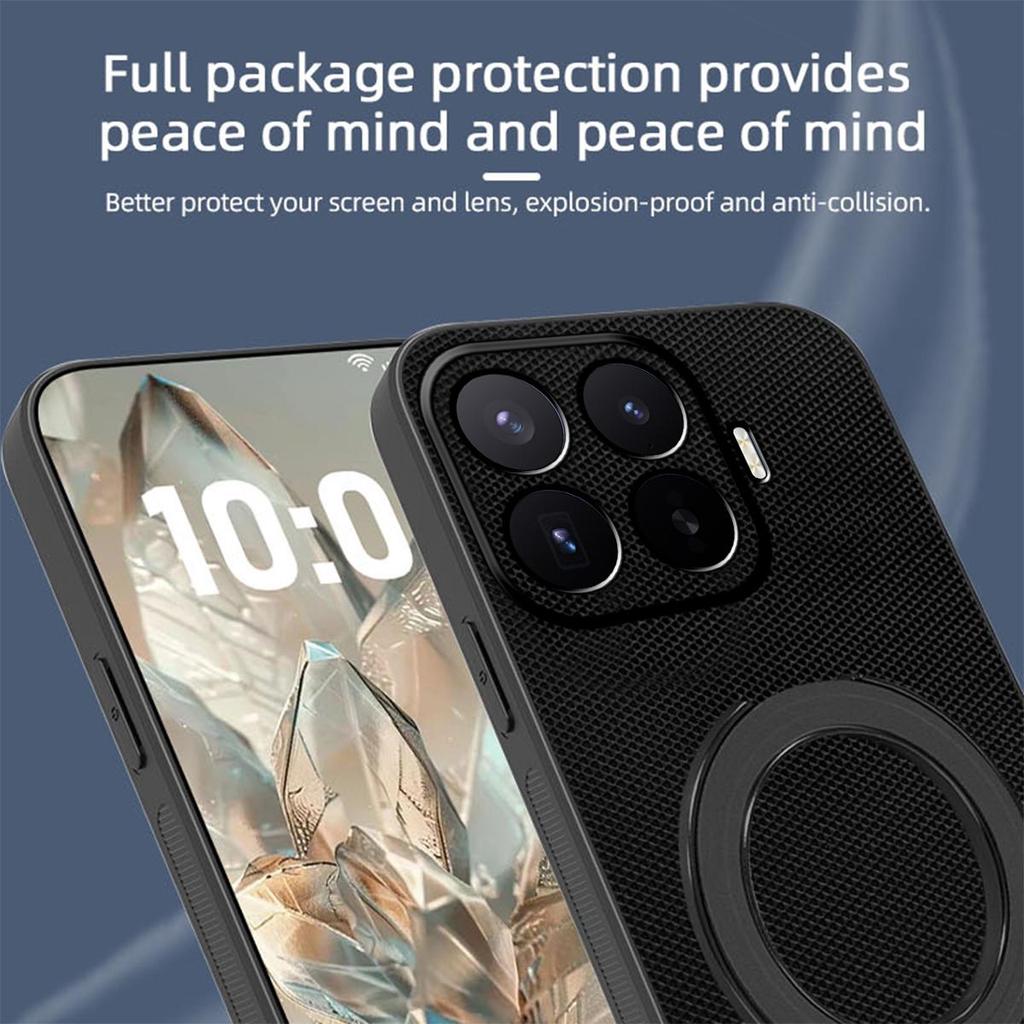 Premium PU Leather Magnetic Ring Stand Phone Case for Xiaomi 17T Pro,17T Business Style Protective Cover